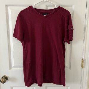 Modern Culture Burgundy V-Neck Shirt